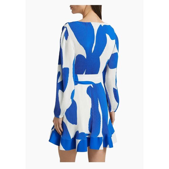 Milly $450 Liv Grand Foliage Pleated Minidress Size 2 - Picture 4 of 13